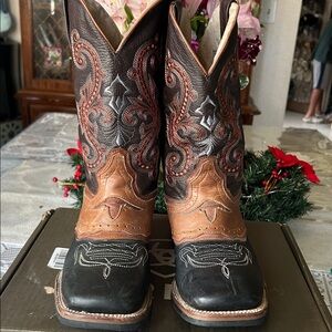 Pistero Brown Leather Cowboy Boots